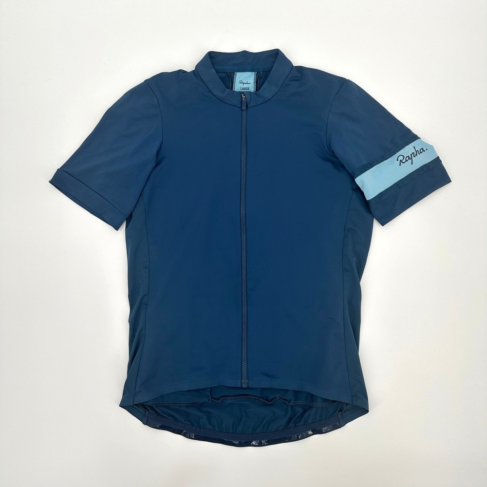 Rapha Womens Souplesse Jersey II Blue Short Sleeve Cycling Top Size Large